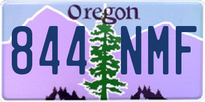 OR license plate 844NMF