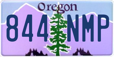 OR license plate 844NMP