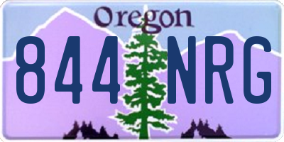 OR license plate 844NRG