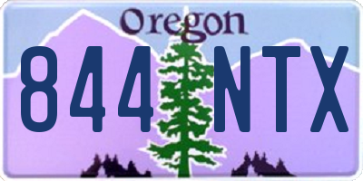 OR license plate 844NTX