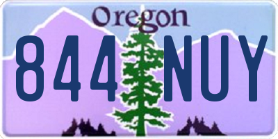 OR license plate 844NUY