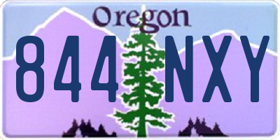 OR license plate 844NXY