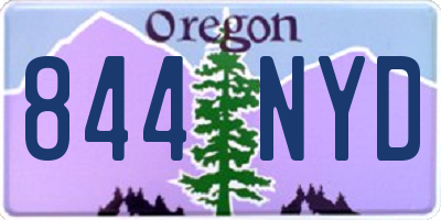 OR license plate 844NYD