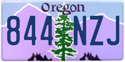 OR license plate 844NZJ