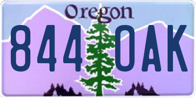 OR license plate 844OAK