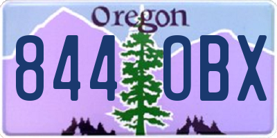 OR license plate 844OBX