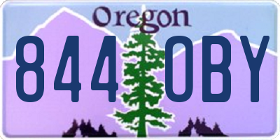 OR license plate 844OBY
