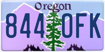 OR license plate 844OFK