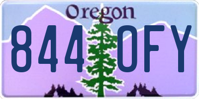 OR license plate 844OFY