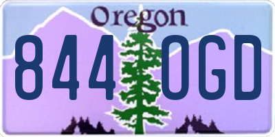 OR license plate 844OGD