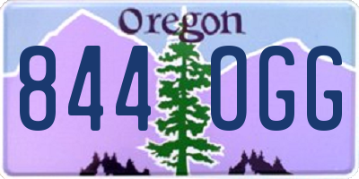 OR license plate 844OGG