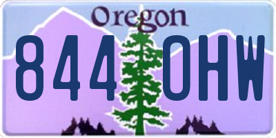 OR license plate 844OHW
