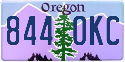 OR license plate 844OKC