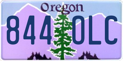 OR license plate 844OLC