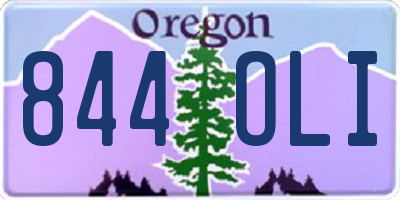 OR license plate 844OLI
