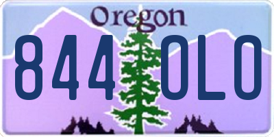 OR license plate 844OLO