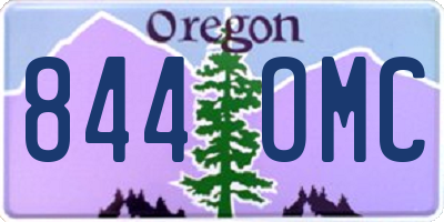 OR license plate 844OMC