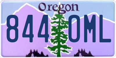 OR license plate 844OML