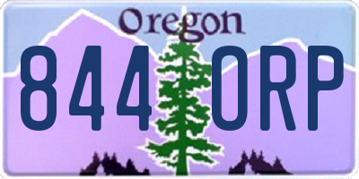 OR license plate 844ORP
