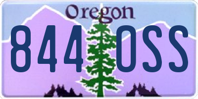 OR license plate 844OSS