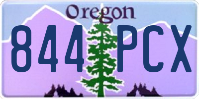 OR license plate 844PCX