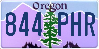 OR license plate 844PHR
