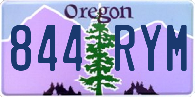 OR license plate 844RYM