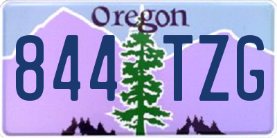 OR license plate 844TZG