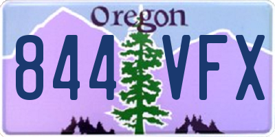 OR license plate 844VFX