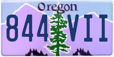 OR license plate 844VII