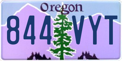 OR license plate 844VYT