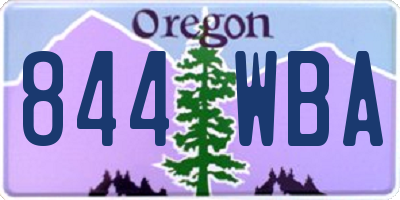 OR license plate 844WBA