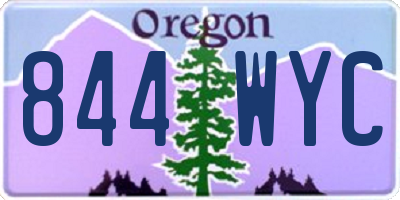 OR license plate 844WYC
