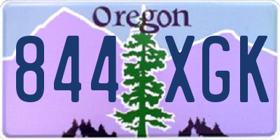 OR license plate 844XGK