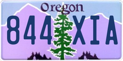OR license plate 844XIA