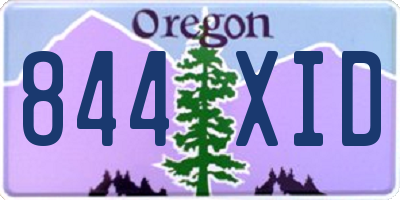 OR license plate 844XID