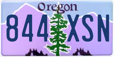 OR license plate 844XSN