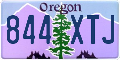 OR license plate 844XTJ