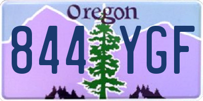 OR license plate 844YGF