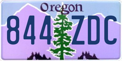 OR license plate 844ZDC