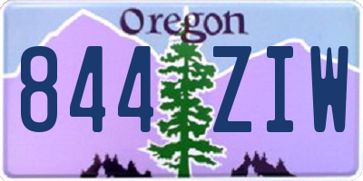 OR license plate 844ZIW