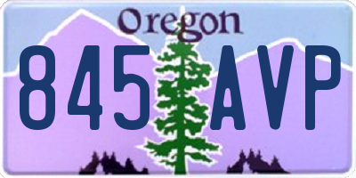 OR license plate 845AVP