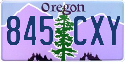OR license plate 845CXY