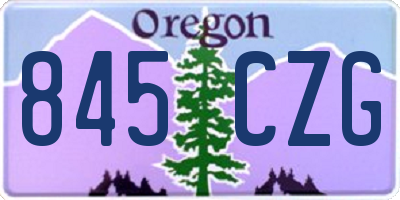 OR license plate 845CZG