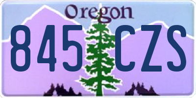 OR license plate 845CZS