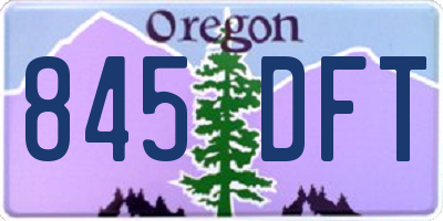 OR license plate 845DFT