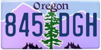 OR license plate 845DGH