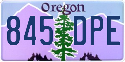 OR license plate 845DPE