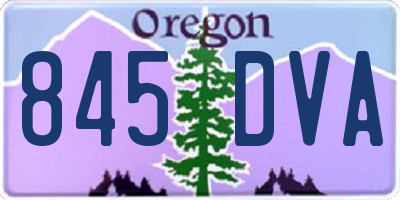 OR license plate 845DVA