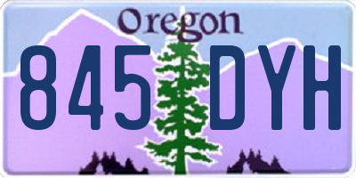 OR license plate 845DYH